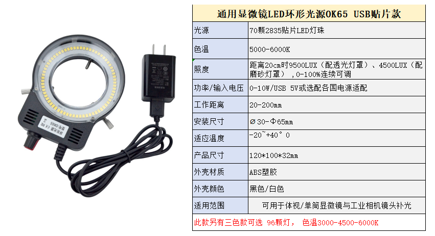 环形光源OK65磨砂罩